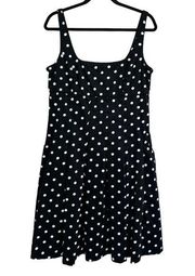 Lauren Ralph Lauren Black and White Polka Dot Dress - Size 14