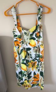 Lemon/Floral Printed Sundress 