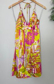 Vintage Y2K  Multicolor Halter Dress