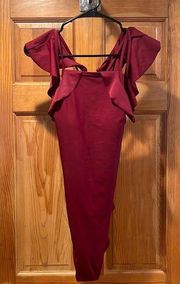 Nwt Old navy burgundy one piece swim suit size medium tall .