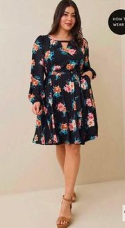 Black Floral Dress 