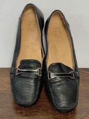 Naturalizer Womens Leather Loafers Black Size 8.5