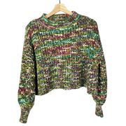 Code X Mode Nordstrom Colorful Knit Cropped Pullover Sweater S