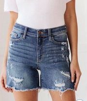 Mid Thigh Denim Shorts