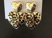 New Badgley Mischka Hearts w amber stones earrings