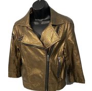 Daytrip faux leather moto medium bronze