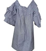 Misa Los Angeles off shoulder ruffled puff Dress