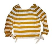 Frnch gold and white stripe blouse