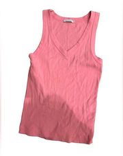 Michael Stars Pink V Neck Tank Top