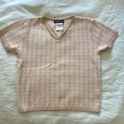 ESPRIT DE CORP - vintage cream and tan sweater top