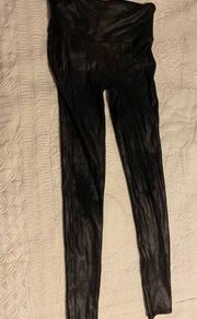 Black Faux Leather Leggings