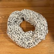 White Black and Gold Infinity Scarf​​​​​​​​​