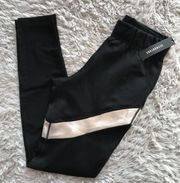 Black Half Mesh Legging Small