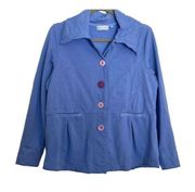 Habitat purple collared button front cardigan size medium