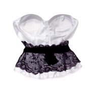 Charlotte Russe White Black Lace Corset