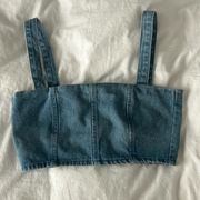 Jean crop top