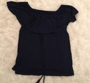 Motherhood! On/off shoulder tunic with drawstring upper waist