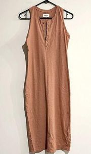 NEW MATE the Label Orange/Brown Avery Midi Tank Dress (FLAWED) -XS