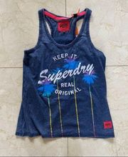 Superdry Vintage NWT $45 Palm Tree Tank Sz S