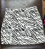 Zebra Print Mini Skirt