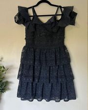 Two Sisters  Charlotte Lace Ruffle Dress Blue Size 6