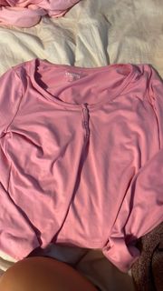 cropped pink long sleeve