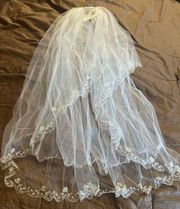 Wedding veil with crystallized with Swarovski