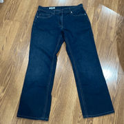 Faconnable dark wash straight leg jeans size 12