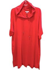 Cable and Gauge Coral Hooded T-shirt Dress 2X NWT NEW!