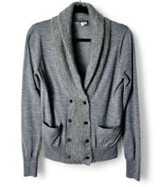 J Crew - Women’s Gray Mohair Cowl Neck Button Front Cardigan Merino Wool - Sz. S