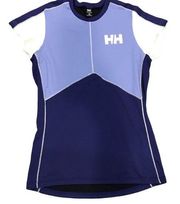 Helly Hansen blue color blocked short sleeve tee t-shirt M athletic wear sporty