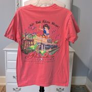 Comfort Colors Rosies Cantina Tshirt Womens Small Short Sleeve Shirt Cotton Coral Peach