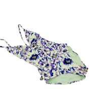 Adore Me Kally One Piece Floral Swimsuit Womens Size Small Blue Purple
