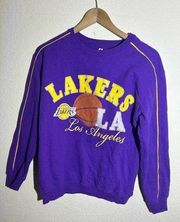 NBA Los Angeles Lakers Purple Sweatshirt Size Small