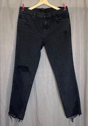 J Brand Johnny BoyFit Swathe Destruct Ankle Jeans 27