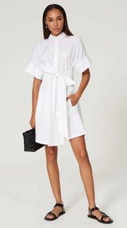 Emporio Armani white poplin shirt dress