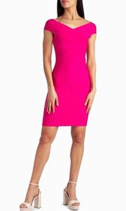 Nicole Miller ALEXANDRA OFF-THE-SHOULDER DRESS, BODYCON, BANDAGE DRESS