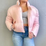 Double Zero Pink Quilted Puffer Jacket Coat Women’s Medium