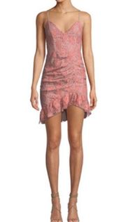 Plumeria Floral Lace Dress w/ Shirring