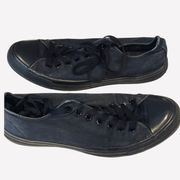 Converse Black Monochrome Sneakers Shoes Canvas Low Top 10.5