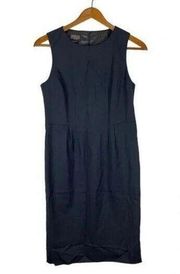 Pendleton Black Sleeveless Classy Sheath Wool Dress