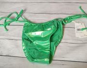 Good American metallic green bikini bottom size 4