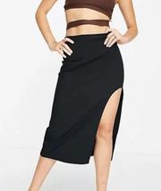 Abercrombie & Fitch Abercrombie Midi Slit Skirt