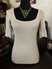 Size Small Stretchy Quarter Sleeved Work Blouse NWT