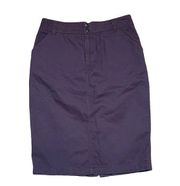 Anthropolgie Maeve Womens Pencil Skirt Size 2 Purple 28" Waist Button Front