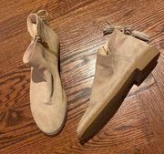 Kate Spade Taupe Suede Ankle Booties