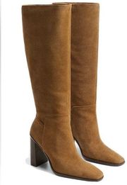 MNG by Mango Heeled Boots Chestnut Suede