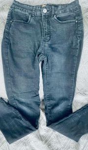 Ladies size 7 black wax Jean Butt I Love You