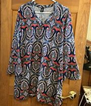 Womens Tunic Flare top by  size L/XL