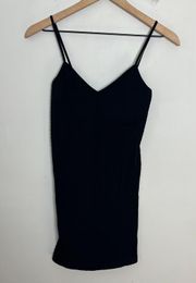 - Seamless Row Dress Mini Black Stretch Bodycon XS/S Athletic